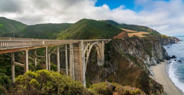 Kaliforniya Bixby Köprüsü Big Sur Monterey 'de
