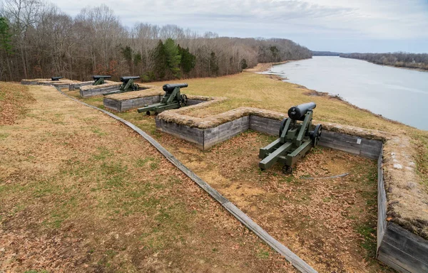 Canoni Sul Campo Battaglia Nazionale Fort Donelson Foto Stock