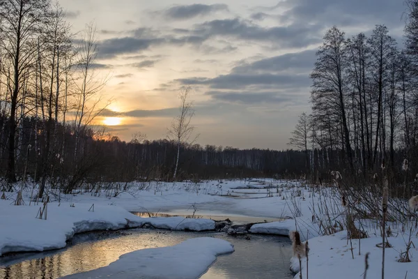 Coucher de soleil sur Pekhorka — Photo