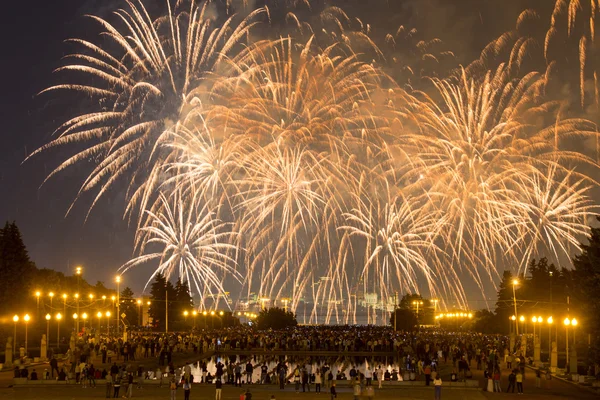 Vuurwerk in Moskou — Stockfoto