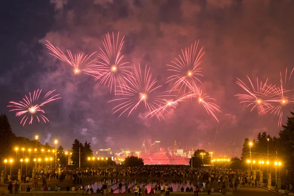 モスクワでの花火 — ストック写真