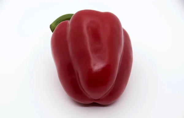 Rijp Sappige Zoete Paprika Een Witte Achtergrond — Stockfoto