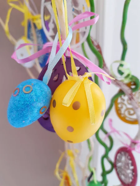 Eve Easter Festive Decorations Form Colorful Easter Eggs — Stock Photo, Image