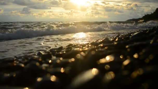 Sunset surf — Stock Video