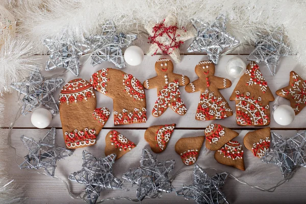 Biscuits de Noël et jouets rétro faits main Images De Stock Libres De Droits
