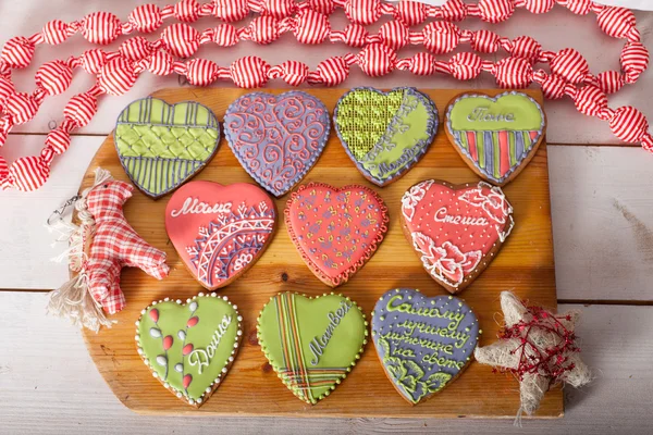 Biscuits de Noël et jouets rétro faits main Photo De Stock