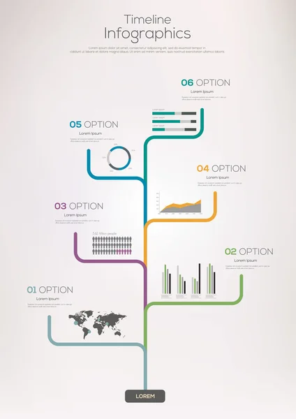 Linha do tempo Modelo de design infográfico . — Vetor de Stock