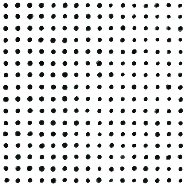 Siyah Noktalı Soyut Suluboya Desensiz Desen Arkaplanı, Beyaz Arkaplanda Benekler ve Sıçramalar. El boyalı duvar kağıdı. Suluboya Kusursuz Polka Nokta Kalıbı Arkaplanı