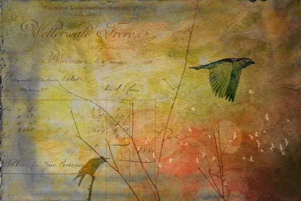 Illustration eines Vogels im Flug. lizenzfreie Stockbilder
