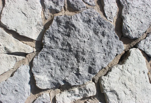 Stein Mit Einem Riss Der Wand Einem Grauton — Stockfoto