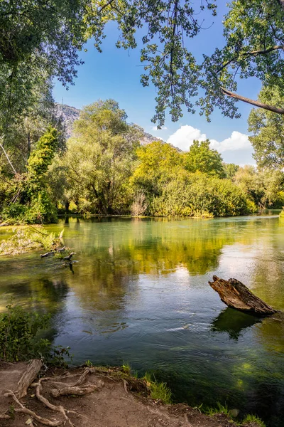 Glimpse Tirino River Abruzzo Italy Corner Unspoiled Nature Little Paradise — Stock Photo, Image