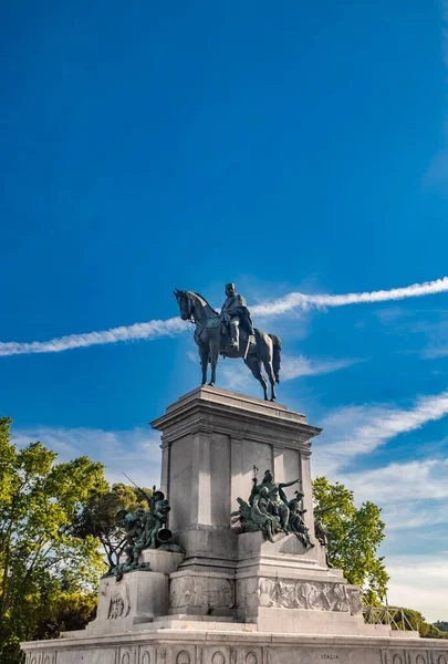 Rome Lazio Italy Bronze Statue Italian General Patriot Giuseppe Garibaldi — ストック写真