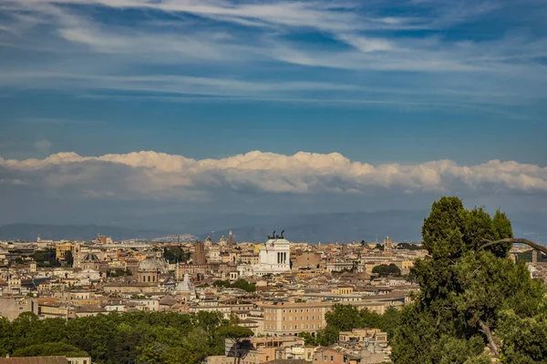 Roma Lacio Italia Hermoso Panorama Ciudad Visto Desde Cima Del — Foto de Stock