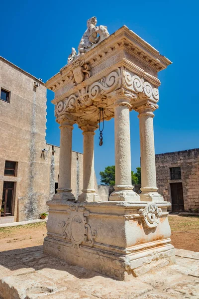 Agosto 2021 Abadía Santa Maria Cerrate Puglia Salento Lecce Antigua — Foto de Stock