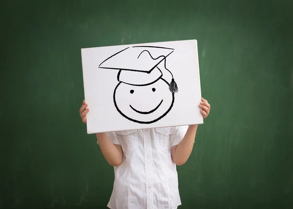 Graduado criança, Conceito de escola — Fotografia de Stock