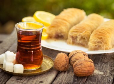 kadaif tatlı, çay molası