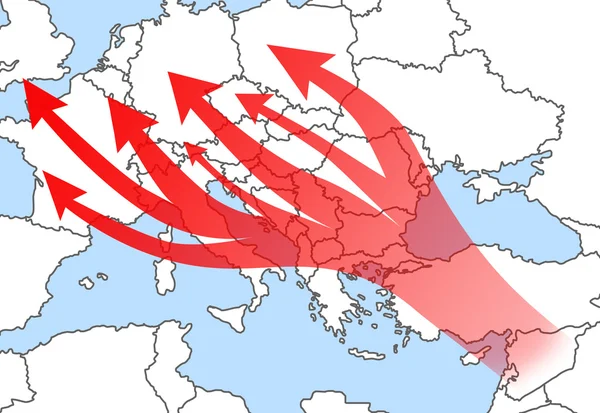 Crisi migratoria europea — Foto Stock