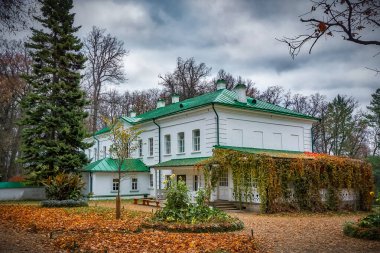 Tolstoy House. Yasnaya Polyana. Tolstoy Estate Museum. Tula. Russia. October 2018. clipart