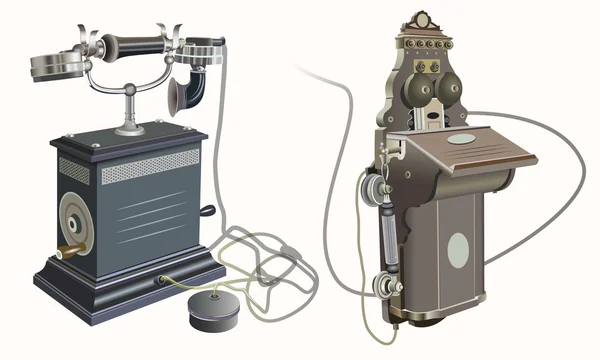 Teléfonos antiguos vector de moda — Archivo Imágenes Vectoriales