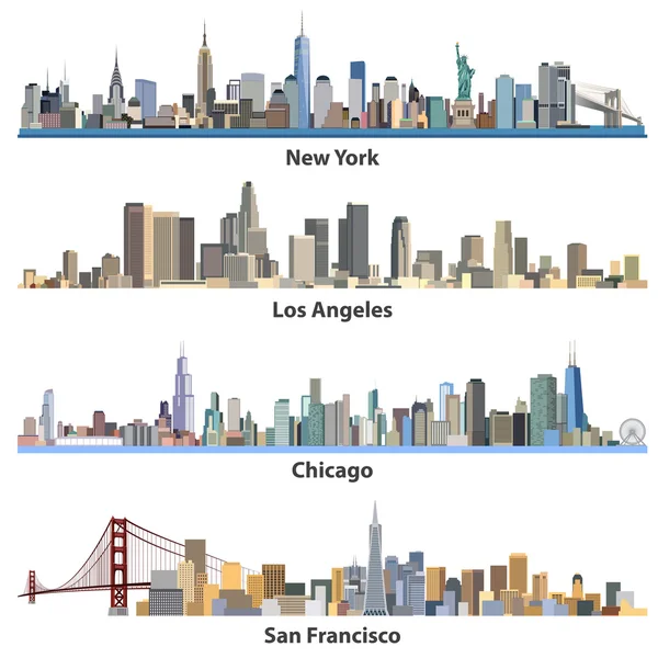 Uppsättning abstrakta USA urbana staden illustrationer — Stock vektor