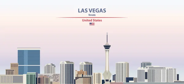 Las Vegas Cityscape Sunset Sky Background Vector Illustration Country City — 스톡 벡터