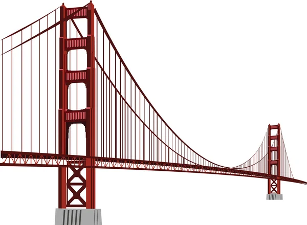 Puente de puerta de oro — Vector de stock