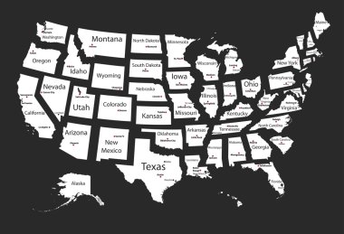 Usa states clipart