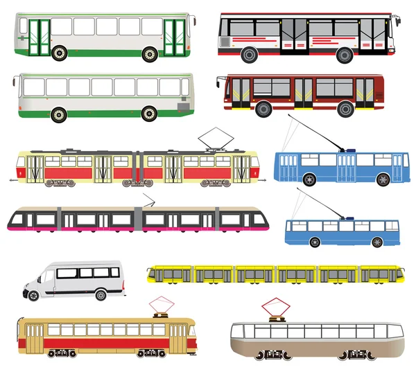 Městská transportní vektorová množina — Stockový vektor