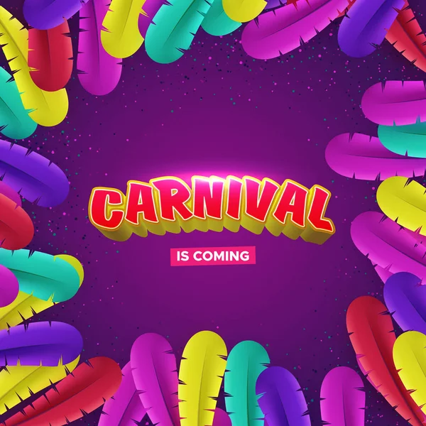 Design Modelo Panfleto Para Carnaval —  Vetores de Stock