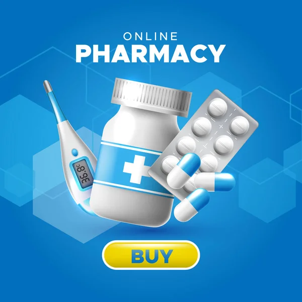 Интернет Аптека Лекарства Онлайн Лицензионные Стоковые Иллюстрации