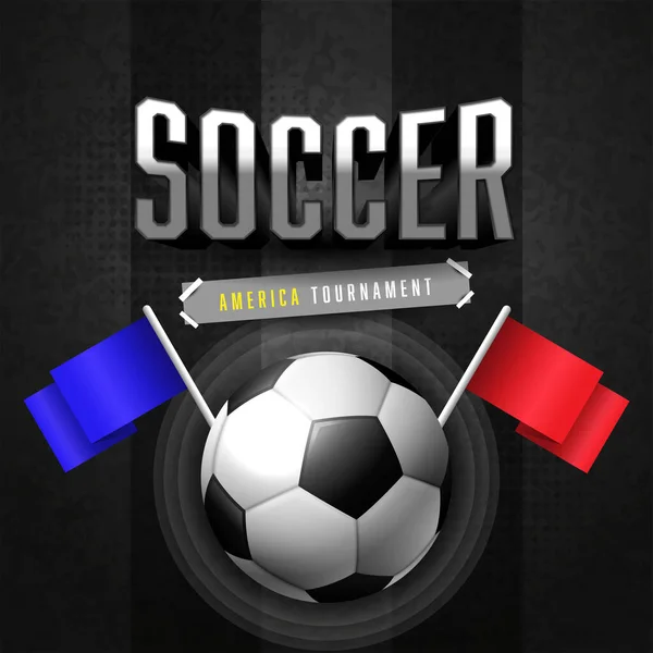 Fußball Turnier Vektor Banner — Stockvektor