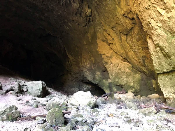 Cueva Del Tejedor Jama Tkalca Cueva Tkalca Jama Tkalca Cerknica —  Fotos de Stock