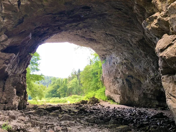 Nagy Természeti Híd Rak Vagy Veliki Naravni Folyó Völgyében Cerknica — Stock Fotó