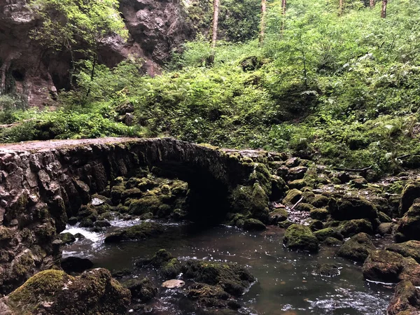 Stone Bridge Zelske Caves Kamniti Most Zelskih Jamah Cerknica Notranjska — Stock Fotó