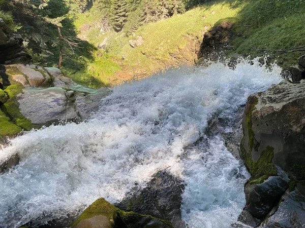 Cascate Giessbach Nell Omonimo Parco Naturale Sul Lago Brienz Giessbachfalle — Foto Stock