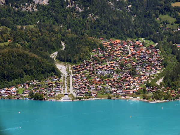 Settlement Brienz Shores Lake Brienzersee Same Name Foot Emmental Alps — Stock Photo, Image