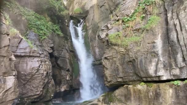 Giessbach Vízesés Brienz Felett Giessbach Természetparkban Brienz Berni Kanton Svájc — Stock videók