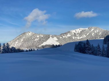 İsviçre Alpleri 'nin kalbinde, Schwaegalp dağ geçidi - Appenzell Ausserrhoden Kantonu, İsviçre / Schweiz