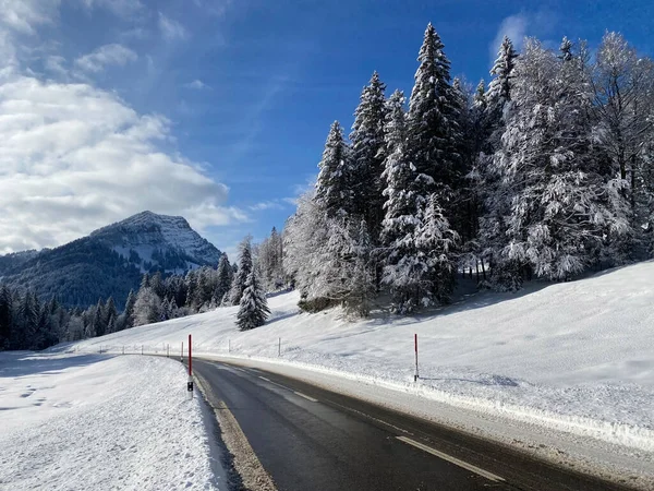 Fantastica Perfetta Atmosfera Naturale Montagna Capodanno Invernale Nel Cuore Delle — Foto Stock