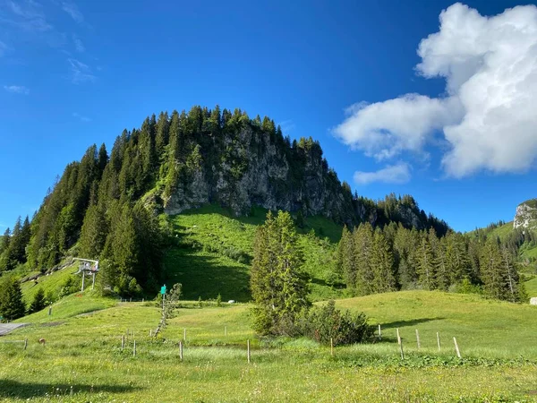 Alpok Hegyvidéki Seeblistoeckli Vagy Seeblistockli Ibériai Régió Felett Schwyz Alpok — Stock Fotó