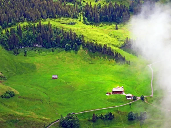 Pastwiska Alpejskie Użytki Zielone Nad Regionem Iberyjskim Oraz Zboczach Masywu — Zdjęcie stockowe