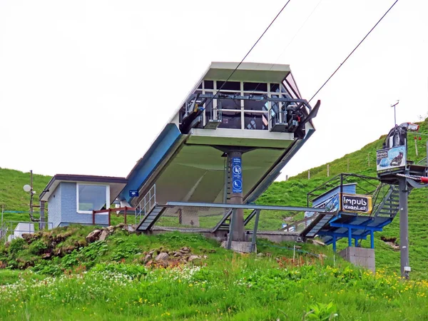 4Er Sesselbahn Sternen Zum Klein Sternen Τετραθέσιο Chairlift Hoch Ybrig — Φωτογραφία Αρχείου