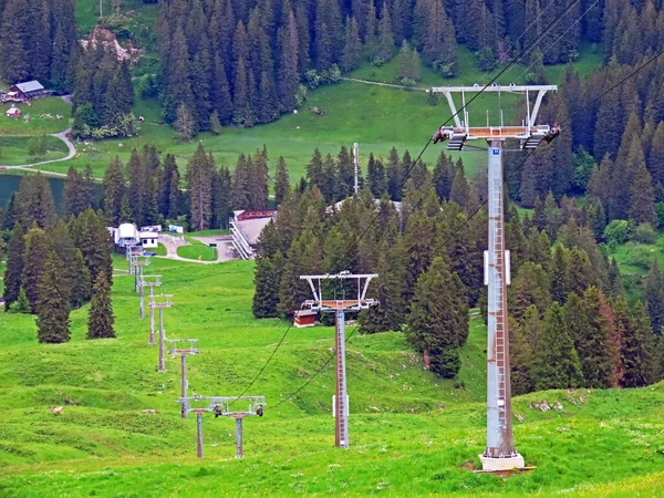 4Er Sesselbahn Sternen Zum Klein Sternen Τετραθέσιο Chairlift Hoch Ybrig — Φωτογραφία Αρχείου