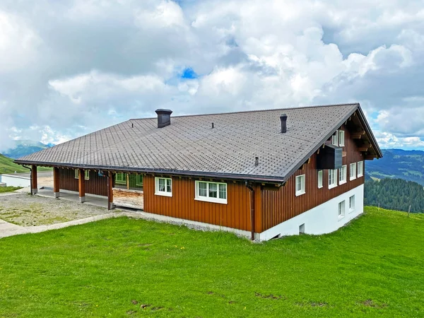 Restaurante Montaña Sternen Cordillera Primero Los Alpes Schwyz Macizo Montaña — Foto de Stock