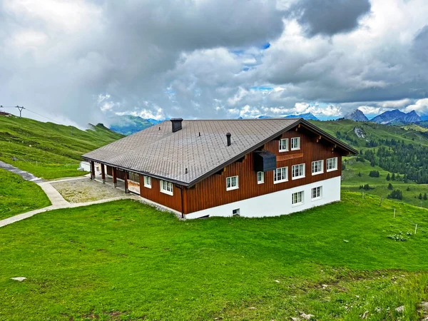 Restaurante Montaña Sternen Cordillera Primero Los Alpes Schwyz Macizo Montaña — Foto de Stock