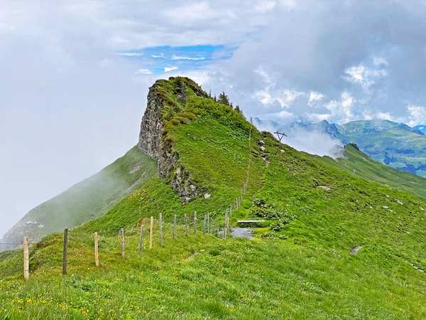 Alpine Mountain Hill Chli Staernen Chli Starnen Iberig Region Schwyz — Stok fotoğraf