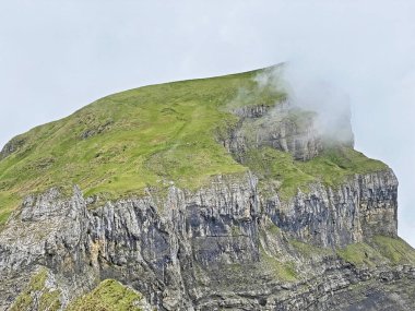Alpine peak Forstberg of the mountain range First and in the Schwyz Alps mountain massif, Oberiberg - Canton of Schwyz, Switzerland (Kanton Schwyz, Schweiz)