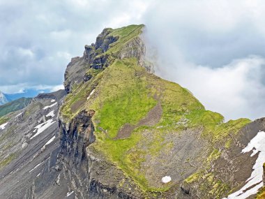 Alpine peak Forstberg of the mountain range First and in the Schwyz Alps mountain massif, Oberiberg - Canton of Schwyz, Switzerland (Kanton Schwyz, Schweiz)