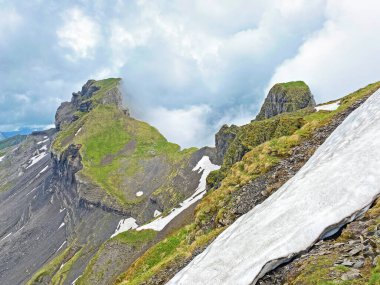 Alpine peak Forstberg of the mountain range First and in the Schwyz Alps mountain massif, Oberiberg - Canton of Schwyz, Switzerland (Kanton Schwyz, Schweiz)