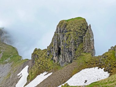 Alpine peak Forstberg of the mountain range First and in the Schwyz Alps mountain massif, Oberiberg - Canton of Schwyz, Switzerland (Kanton Schwyz, Schweiz)